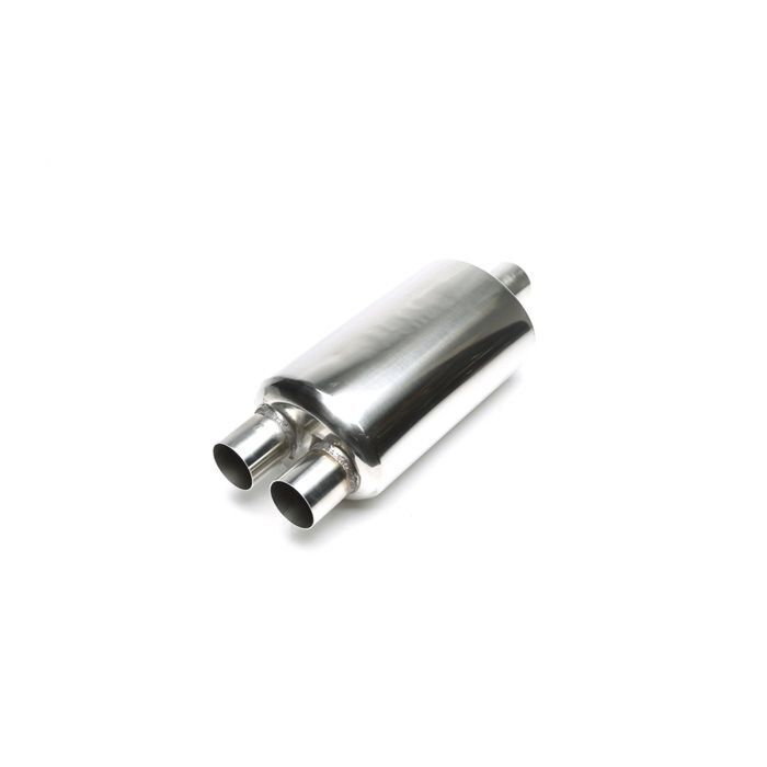 H-Gear Pro-Line Edelstahl sportendschalldämpfer rund T-1 2x52mm (universal) | HG-96UNI52 | A4H-TECH / ALL4HONDA.COM