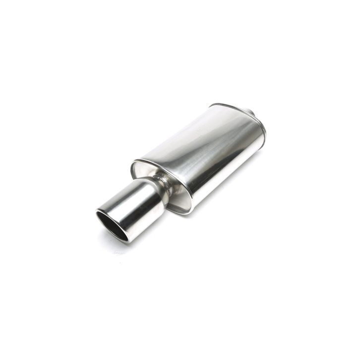 H-Gear Pro-Line Edelstahl sportendschalldämpfer rund T-7 115mm (universal) | HG-96UNI9 | A4H-TECH / ALL4HONDA.COM