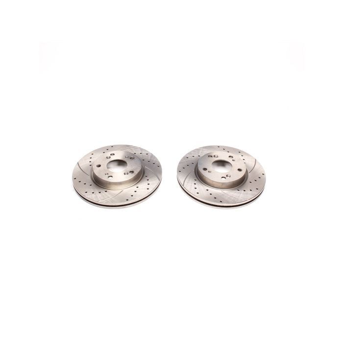 H-Gear Tuner-Line 282mm drilled/grooved brake discs front incl. TUV (Honda Civic 07-12 1.4/1.8/2.2 CTDI) | HG-EVOBS20350P | A4H-TECH / ALL4HONDA.COM