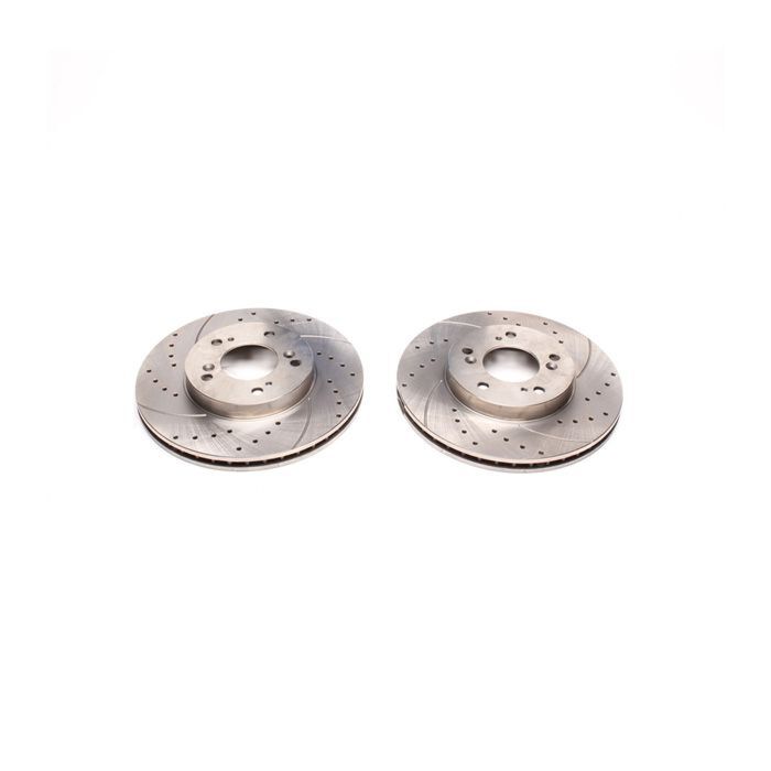 H-Gear Tuner-Line 282mm drilled/grooved brake discs front incl. TUV (Honda Civic 96-00 Type R/Integra 98-00 Type R/Prelude 97-01 2.2) | HG-EVOBS2144P | A4H-TECH / ALL4HONDA.COM