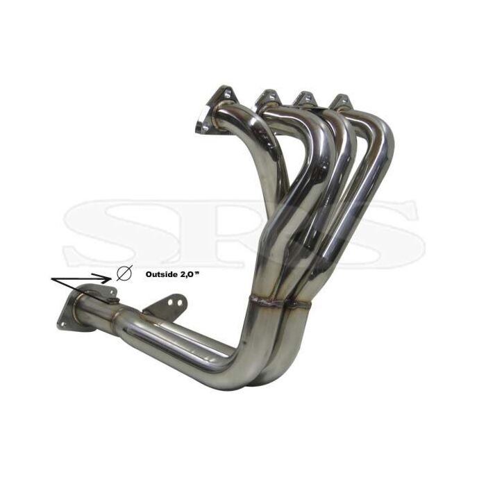 SRS Ansaugkrümmer Edelstahl 4-2-1 (Civic/CRX 88-91 VTI) | SRS-HPH-CV90421SB16A1-2H | A4H-TECH / ALL4HONDA.COM