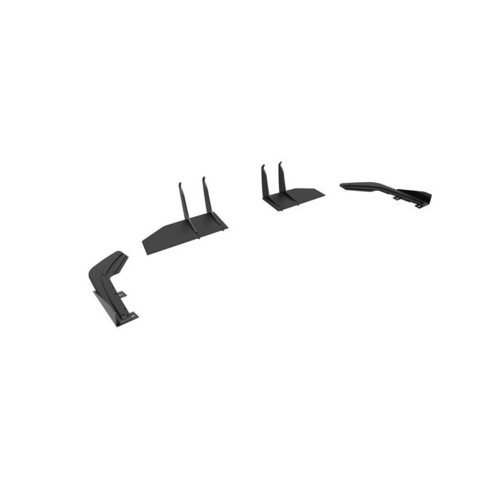 Maxton Design Street Pro Splitters achterzijde mat zwart + flaps glans zwart (Honda Civic 2022+ 2.0 Turbo Type R FL5) | MX-HO-CI-11-TYPE-R-CNC-RSD1B+RSF1G | A4H-TECH / ALL4HONDA.COM