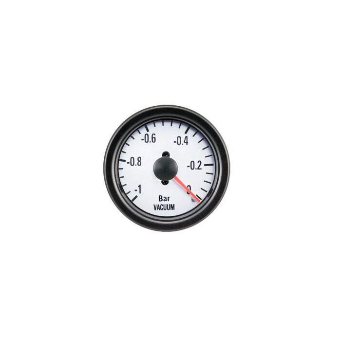 H-Gear Classic Stijl vacuüm meter -1>0,2 52mm | HG-PI-40079 | A4H-TECH / ALL4HONDA.COM