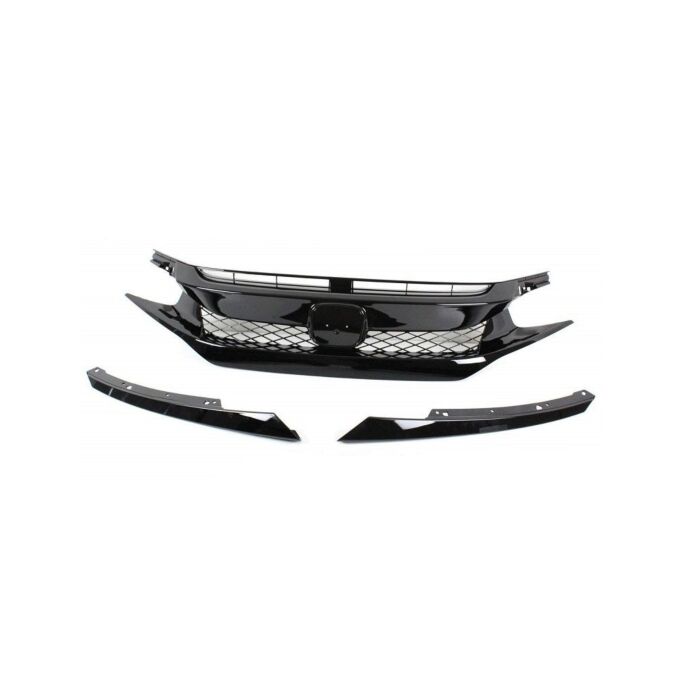 Aerodynamics Type R style kühlergrille (Civic 01-03 2/4 drs) | AE-GR-CV0124D-TR-A | A4H-TECH.COM