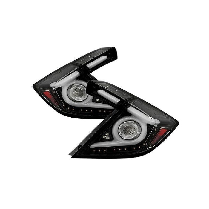 Sonar black chrome LED achterlichten (Honda Civic 17-21 FK6/FK7/FK8) | SR-5088819 | A4H-TECH / ALL4HONDA.COM