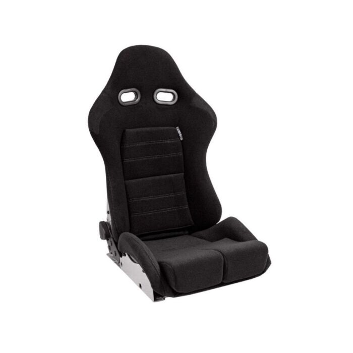 H-Gear Verstelbare kuipstoel Zwart+witte stiksels (universeel) | AUS-SS-34Z