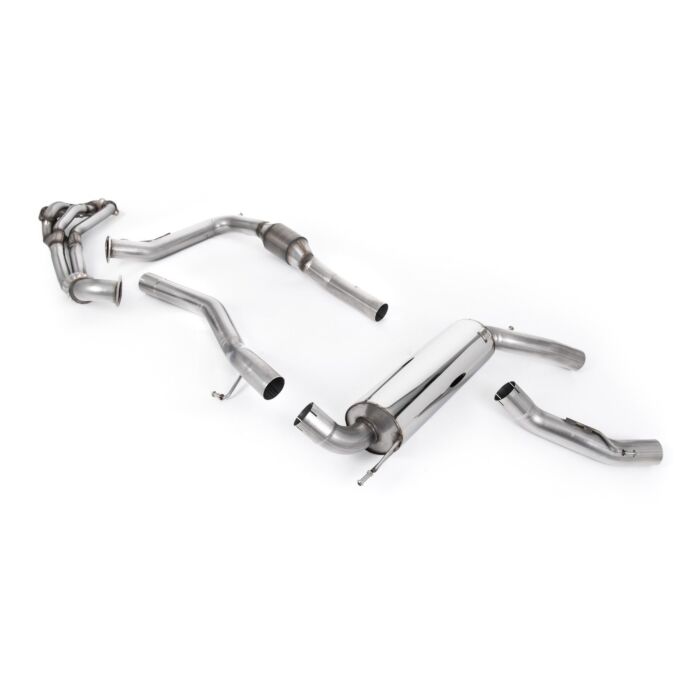 Milltek edelstahl auspuffanlage  3'' / 76mm single tip + 3'' facherkrummer (Honda Civic 07-12 Type R FN2)