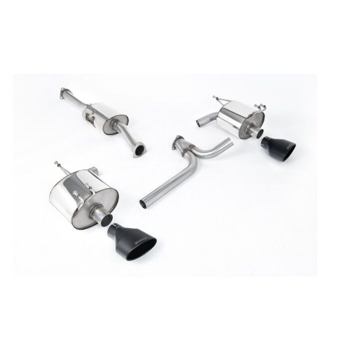 Milltek edelstahl auspuffanlage 3'' oval tips schwarz (Honda S2000 05-09)