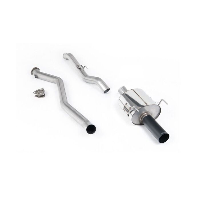 Milltek stainless steel 3'' / 76mm exhaust system single wall tip black no-muffler (Honda Integra 01-06 Type R DC5/RSX)