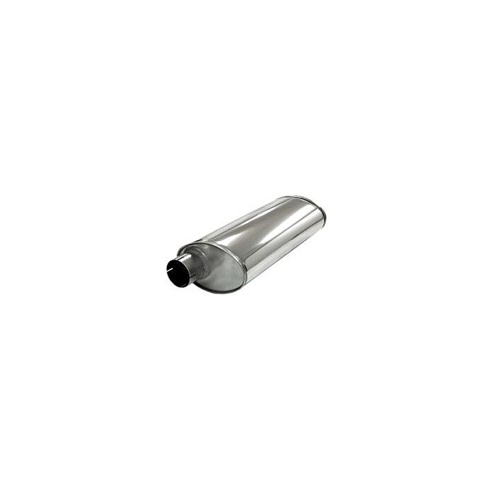 Simons stainless steel muffler Turbo 3'' (universal) | U327600R | A4H-TECH.COM