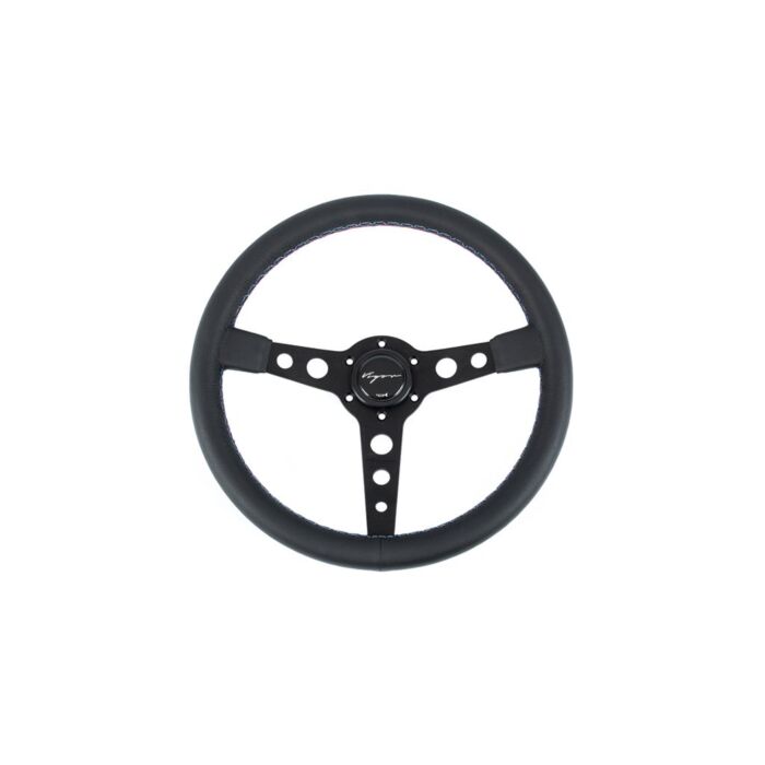 Vigor Monte Carlo (350MM) stuur leer 20mm verdiept gekleurd stiksels (universeel) | VG-67130