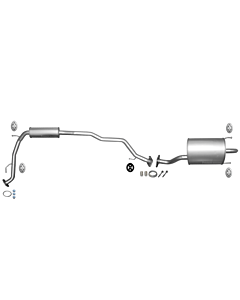 XHaust replacement exhaust system (Jazz 02-08) | 1323012 | A4H-TECH.COM