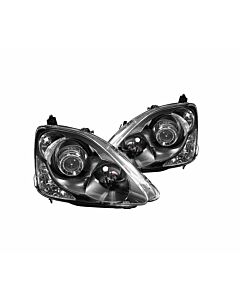 DEPO Facelift headlight E-mark set incl mounting kit (Honda Civic 01-06 3/5 drs) | DP-317-1145PXAS2 | A4H-TECH / ALL4HONDA.COM