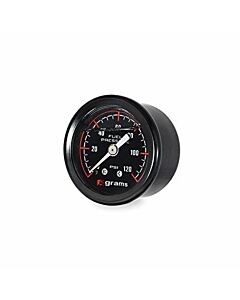 Grams fuel pressure gauge black 0-120 PSI (universal) | G2-99-1200 | A4H-TECH.COM