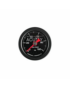 Acuity Fuel pressure gauge black 0-100 PSI (universal) | ACU-1941-BLK | A4H-TECH / ALL4HONDA.COM
