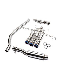 DC Sports Stainless steel exhaust system (Honda Civic 17-21 2.0 FK8 Type R Turbo) | DC-TCS5532X | A4H-TECH / ALL4HONDA.COM