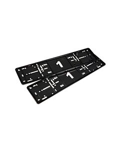 H-Gear Zwart ABS plastic nummerplaat houder set (universeel) | HG-AT-MONOB | A4H-TECH / ALL4HONDA.COM