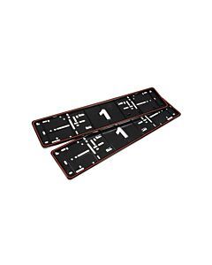 H-Gear Black/red ABS plastic license plate holder kit (universal) | HG-AT-MONORC | A4H-TECH / ALL4HONDA.COM