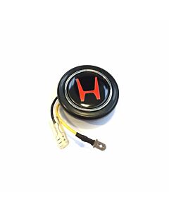 VMS Racing Klaxon knopf schwarz mit rot H-logo (universal) | VM-HT001-1 | A4H-TECH.COM