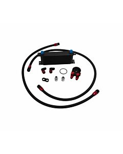 D1 Spec black oil cooler kit 15 row with thermostat (universal) | D1-OCK-15-TH | A4H-TECH.COM