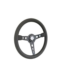 Vigor Daytona (350mm) steering wheel black/blue suède 70mm colored stitch (universal) | VG-102290 | A4H-TECH / ALL4HONDA.COM