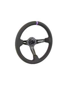 Vigor Daytona Boaz special (350mm) lenkrad schwarz perforated leder 70mm violett kreuznähte (universal) | VG-102291 | A4H-TECH / ALL4HONDA.COM