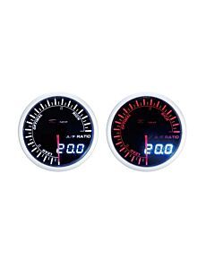 Depo Racing Air fuel AFR ratio meter DUAL series 60mm (universeel) | WA6077BLED | A4H-TECH / ALL4HONDA.COM