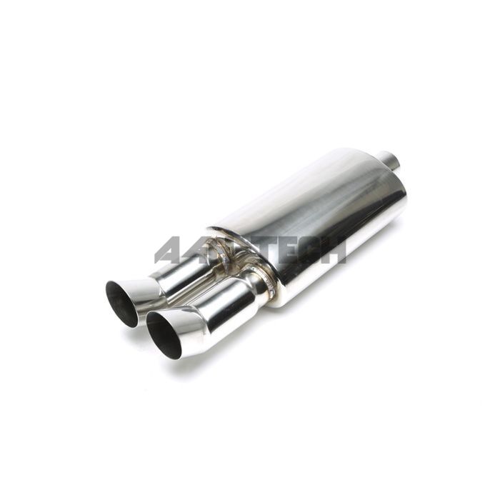 H-Gear Pro-Line Edelstahl sportendschalldämpfer rund T-1 2x76mm (universal) | HG-96UNI43 | A4H-TECH / ALL4HONDA.COM main product photo