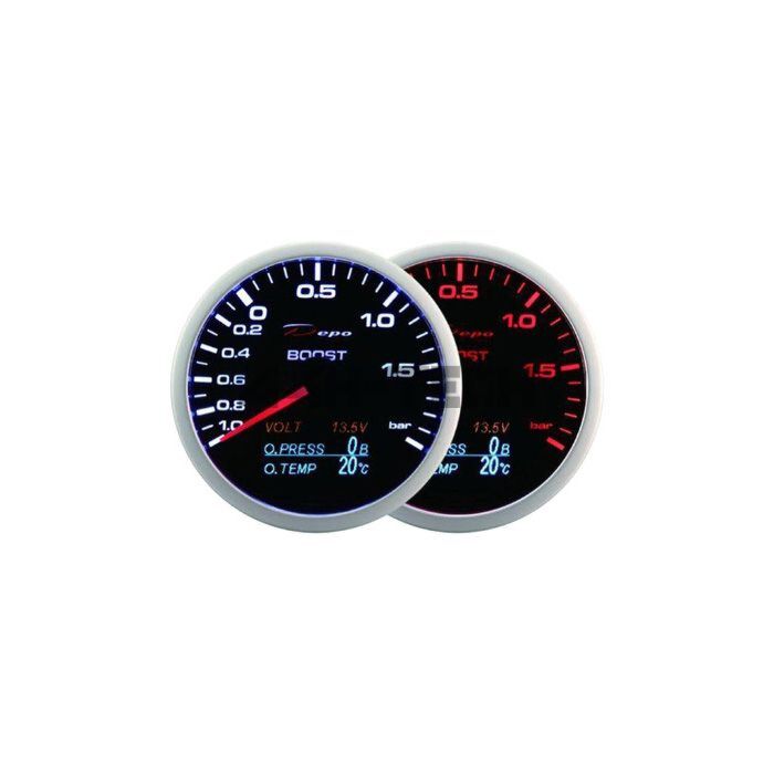 Depo Racing Turbodruck / volt / öldruck / öltemperatur anzeige WA 4in1 series 60mm (universeel) | WA60014BX | A4H-TECH / ALL4HONDA.COM main product photo