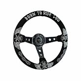 Bull Boost Performance Steering wheel black/black stitching suède 350mm (universal) | BB-01-737123295845 | A4H-TECH / ALL4HONDA.COM