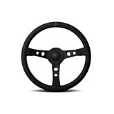 MOMO MOD. 07 Black Edition (350mm) steering wheel black/black suede black stitches (universal)