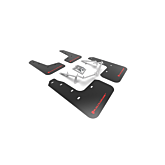 Rally Armor Mud Flaps black/red logo (Civic 2017+ 1.0/1.5 FK6/FK7) | RA-MF71-UR-BLK/RD | A4H-TECH / ALL4HONDA.COM