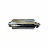 SRS Stainless steel Turndown muffler dolphin 2.5'' (universal) | SRS-G55-TD | A4H-TECH / ALL4HONDA.COM