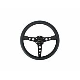 Vigor Monte Carlo (350MM) steering wheel leather 20mm deep black stitch (universal) | VG-67129 | A4H-TECH.COM