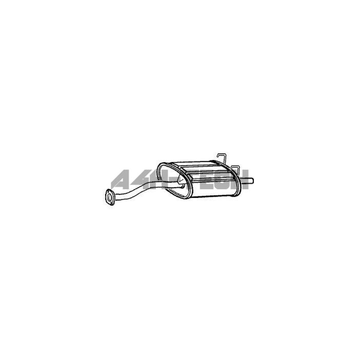 XHaust vervangings einddemper (Civic 92-95/96-00 3drs & Del Sol) | 1223015 | A4H-TECH main product photo