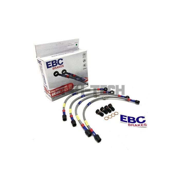 EBC 4 delige set RVS remleidingen schijfrem (Honda Civic 05-12 3/4 drs) | BLA1031-6L | A4H-TECH / ALL4HONDA.COM main product photo