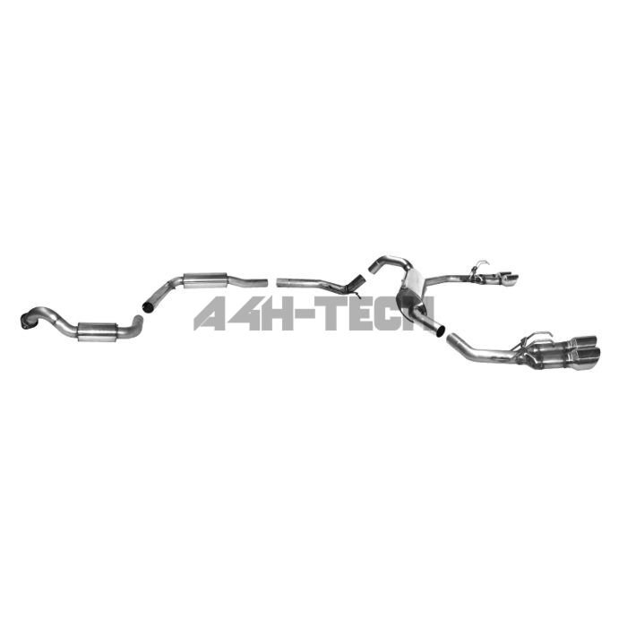 Bastuck RVS 2,5'' / 64mm uitlaatsysteem dubbel twin tip 100mm incl TUV (Honda Civic 2015+ Type R FK2) | BT-CC-15-FK2 | A4H-TECH / ALL4HONDA.COM main product photo