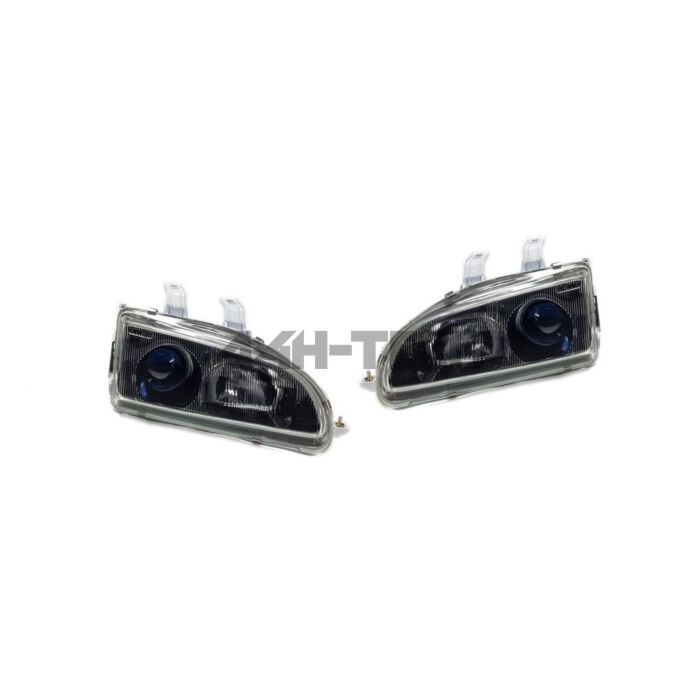 Denji Gen 1 koplampen zwart + blauwe lenzen (Honda Civic 92-95 2/3drs) main product photo