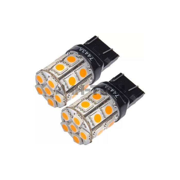 Dorman T20 WY21/5W lamp SMD LED oranje (universeel) | DM-7443A-SMD | A4H-TECH / ALL4HONDA.COM main product photo