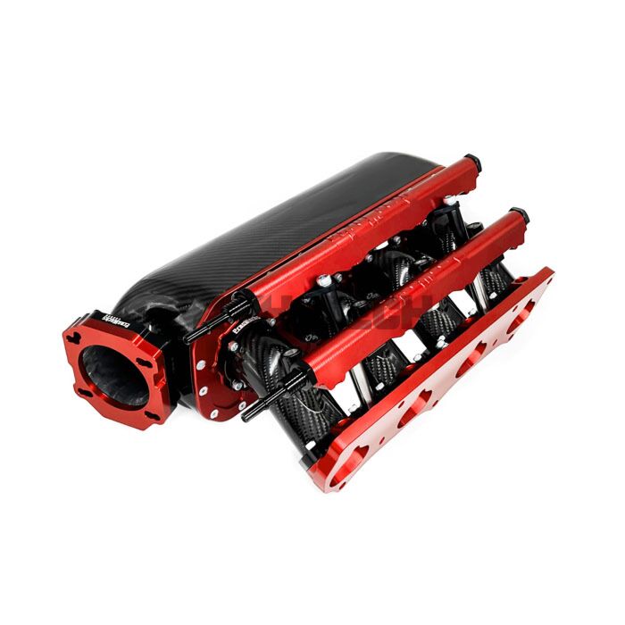 PracWorks Carbon Inlaatspruitstuk 20° Plenum + dubbele fuel rail (Honda K20/K24 motoren) | HK-N(D)-20 | A4H-TECH.COM | PW-HK-N(D)-20 main product photo