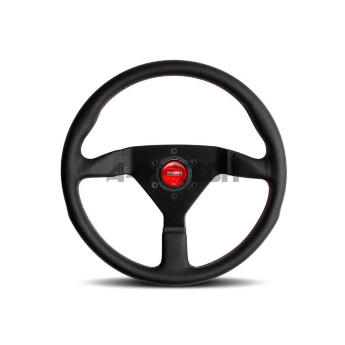 MOMO Monte Carlo (350mm) stuur zwart/zwart leer rode stiksels (universeel) main product photo