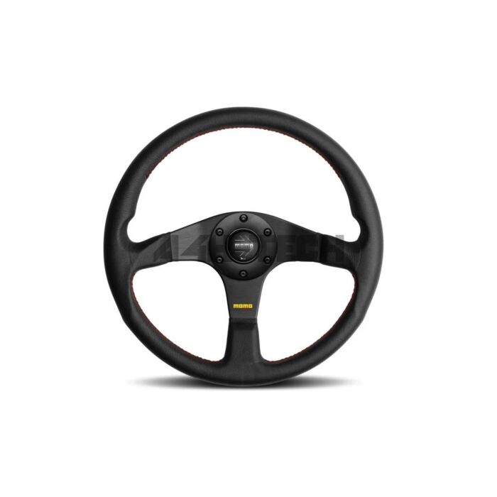 MOMO Tuner (350mm) stuur zwart/zwart leer rode stiksels (universeel) | MM-TUN35BK0B | A4H-TECH main product photo