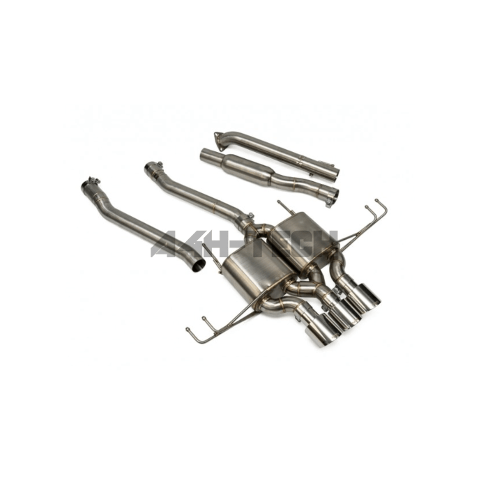 SRS R60 uitlaatsysteem 76mm gepolijste tips (Honda Civic 17-21 2.0 TYPE R Turbo FK8) main product photo