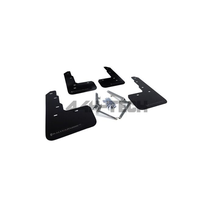 Rally Armor Spatlappen zwart/donker grijs logo (Honda Civic 17-21 2.0 Type R Turbo FK8) | RA-MF47-UR-BLK/DGRY | A4H-TECH / ALL4HONDA.COM main product photo