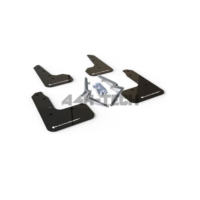 Rally Armor Spatlappen (alleen OEM side skirts) zwart/wit logo (Civic 2017+ 1.0/1.5 FK6/FK7) | RA-MF51-UR-BLK/WH | A4H-TECH / ALL4HONDA.COM main product photo