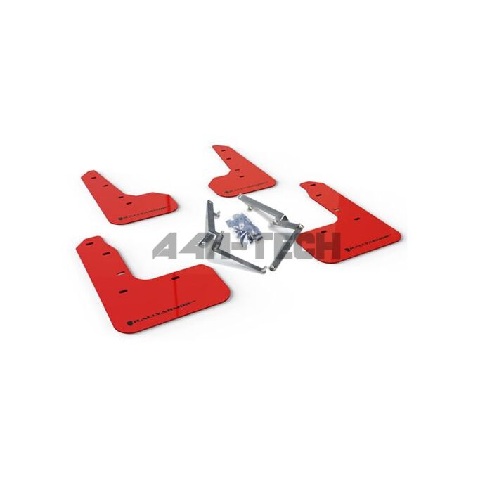 Rally Armor Spatlappen (alleen OEM side skirts) rood/zwart logo (Civic 2017+ 1.0/1.5 FK6/FK7) | RA-MF51-UR-RD/BLK | A4H-TECH / ALL4HONDA.COM main product photo