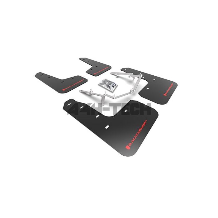 Rally Armor Spatlappen zwart/rood logo (Civic 2017+ 1.0/1.5 FK6/FK7) | RA-MF71-UR-BLK/RD | A4H-TECH / ALL4HONDA.COM main product photo