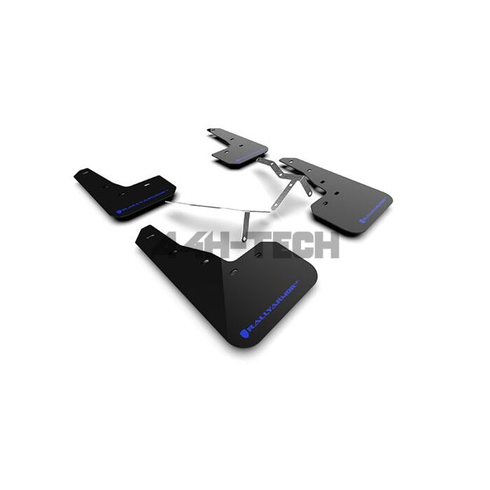 Rally Armor Spatlappen zwart/blauw logo (Honda Civic 2022+ FL1/FL4) | RA-MF90-UR-BLK/BL | A4H-TECH / ALL4HONDA.COM main product photo
