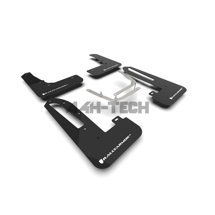 Rally Armor Spatlappen zwart/wit logo (Honda Civic 2022+ 2.0 Type R FL5) | RA-MF97-UR-BLK-WH | A4H-TECH / ALL4HONDA.COM main product photo