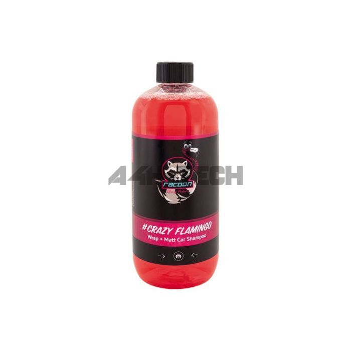 Racoon Crazy Flamingo auto shampoo wrap + matt (universeel) | RN-CRAFLA-X | A4H-TECH / ALL4HONDA.COM main product photo